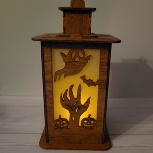 Lézervágott halloween-i lámpás - otthon & életmód - gyertya, illat, aroma - mécses és mécsestartó - Meska.hu