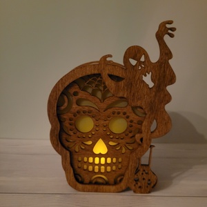 Lézervágott halloween-i lámpás - otthon & életmód - gyertya, illat, aroma - mécses és mécsestartó - Meska.hu