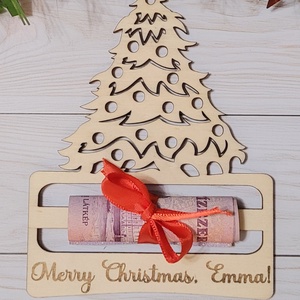 Karácsonyi pénzátadó, Karácsony, Karácsonyi ajándékozás, Karácsonyi képeslap, üdvözlőlap, ajándékkísérő, , MESKA