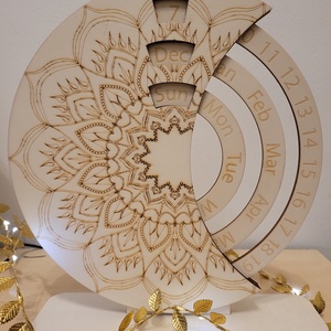 Mandalás öröknaptár, Otthon & Életmód, Dekoráció, Fali és függő dekoráció, Falinaptár & Öröknaptár, , MESKA