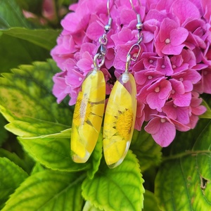 Fülbevaló valódi virágokkal, Ékszer, Fülbevaló, Lógó fülbevaló, , MESKA