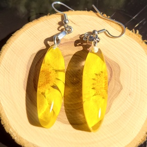 Fülbevaló valódi virágokkal - ékszer - fülbevaló - lógó fülbevaló - Meska.hu