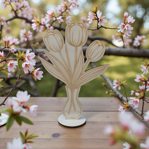 Nőnapi lézergravírozott virágcsokor - Meska.hu