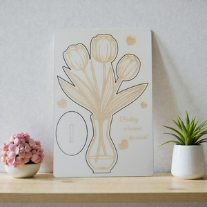 Nőnapi lézergravírozott virágcsokor - otthon & életmód - virágdekoráció - virágdíszek - asztali virágdísz - Meska.hu