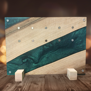 Diófa Késtartó/Vágódeszka � metál zöld - otthon & életmód - konyhafelszerelés, tálalás - sütés, főzés - vágódeszka - Meska.hu