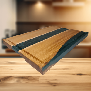 3 az 1-ben prémium vágódeszka, késtartó és tálaló egyben zöld - otthon & életmód - konyhafelszerelés, tálalás - sütés, főzés - vágódeszka - Meska.hu