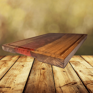 3 az 1-ben prémium vágódeszka, késtartó és tálaló egyben piros - otthon & életmód - konyhafelszerelés, tálalás - sütés, főzés - vágódeszka - Meska.hu