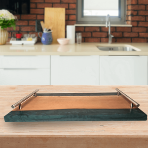 Prémium Tölgyfa  tálaló - zöld - otthon & életmód - konyhafelszerelés, tálalás - sütés, főzés - vágódeszka - Meska.hu