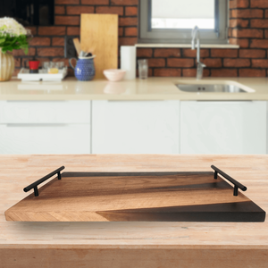 Prémium diófa  tálaló - átlátszó fekete - otthon & életmód - konyhafelszerelés, tálalás - sütés, főzés - vágódeszka - Meska.hu