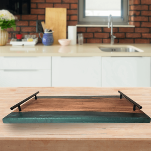 Prémium diófa  tálaló - zöld - otthon & életmód - konyhafelszerelés, tálalás - sütés, főzés - vágódeszka - Meska.hu