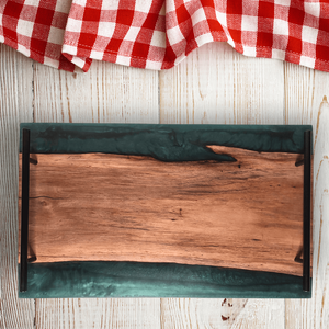 Prémium diófa  tálaló - zöld, Otthon & Életmód, Konyhafelszerelés, tálalás, Sütés, főzés, Vágódeszka, Famegmunkálás, MESKA