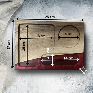 Diófa reggelizőtálca - piros - otthon & életmód - konyhafelszerelés, tálalás - tálalás - tálca - Meska.hu
