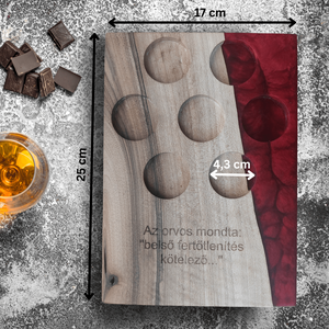 Diófa reggelizőtálca - piros - otthon & életmód - konyhafelszerelés, tálalás - tálalás - tálca - Meska.hu