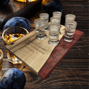 Diófa reggelizőtálca - piros - otthon & életmód - konyhafelszerelés, tálalás - tálalás - tálca - Meska.hu