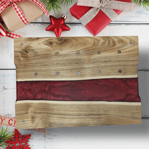 Akácfa vágódeszka - Piros - otthon & életmód - konyhafelszerelés, tálalás - sütés, főzés - vágódeszka - Meska.hu