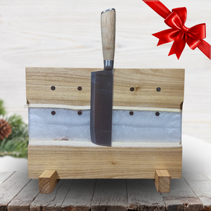 Akácfa késtartó/vágódeszka - Fehér - otthon & életmód - konyhafelszerelés, tálalás - sütés, főzés - vágódeszka - Meska.hu