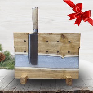 Akácfa késtartó/vágódeszka - Fehér - otthon & életmód - konyhafelszerelés, tálalás - sütés, főzés - vágódeszka - Meska.hu