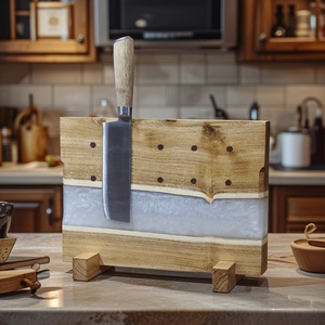 Akácfa késtartó/vágódeszka - Fehér - otthon & életmód - konyhafelszerelés, tálalás - sütés, főzés - vágódeszka - Meska.hu