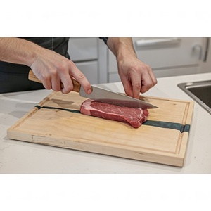 Juharfa mágneses késtartó / tálaló / vágódeszka - zöld - otthon & életmód - konyhafelszerelés, tálalás - sütés, főzés - vágódeszka - Meska.hu