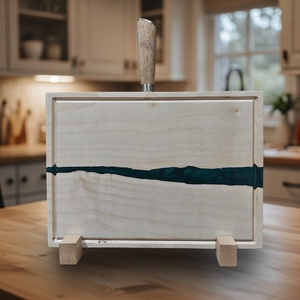 Juharfa mágneses késtartó / tálaló / vágódeszka - zöld, Otthon & Életmód, Konyhafelszerelés, tálalás, Sütés, főzés, Vágódeszka, , MESKA