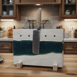 Juharfa mágneses késtartó / tálaló / vágódeszka - zöld - otthon & életmód - konyhafelszerelés, tálalás - sütés, főzés - vágódeszka - Meska.hu