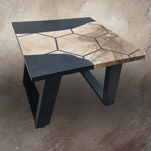 Diófa és epoxi dohányzóasztal - otthon & életmód - bútor - asztal - Meska.hu