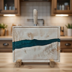 Juharfa mágneses késtartó / tálaló / vágódeszka - zöld, Otthon & Életmód, Konyhafelszerelés, tálalás, Sütés, főzés, Vágódeszka, , MESKA