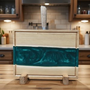 Akácfa mágneses késtartó / tálaló / vágódeszka - zöld, Otthon & Életmód, Konyhafelszerelés, tálalás, Sütés, főzés, Vágódeszka, , MESKA