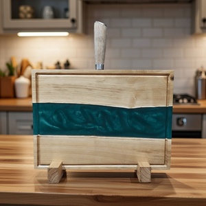 Akácfa mágneses késtartó / tálaló / vágódeszka - zöld, Otthon & Életmód, Konyhafelszerelés, tálalás, Sütés, főzés, Vágódeszka, , MESKA