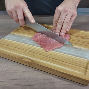 Akácfa mágneses késtartó / tálaló / vágódeszka - fehér - otthon & életmód - konyhafelszerelés, tálalás - sütés, főzés - vágódeszka - Meska.hu