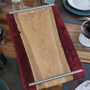 Cseresznyefa  tálaló - piros - otthon & életmód - konyhafelszerelés, tálalás - sütés, főzés - vágódeszka - Meska.hu