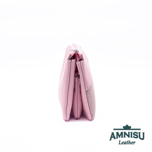 Rózsaszín - nyomott mintás egyenes swarovski köves női pénztárca G4020-4021 -  - Meska.hu