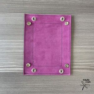 Színes bőr tálca - rózsaszín és kék - otthon & életmód - dekoráció - asztal és polc dekoráció - dekorációs tál, tartó - Meska.hu