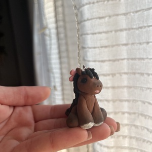 Virágos lovacska kulcstartó, Táska & Tok, Kulcstartó & Táskadísz, Kulcstartó, Gyurma, MESKA