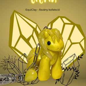 Ásvány kollekció - Citrin lovacska, Táska & Tok, Kulcstartó & Táskadísz, Kulcstartó, Gyurma, MESKA