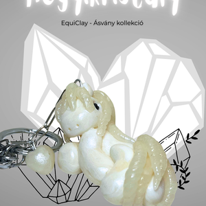 Ásvány kollekció - Hegyikristály lovacska, Táska & Tok, Kulcstartó & Táskadísz, Kulcstartó, Gyurma, MESKA