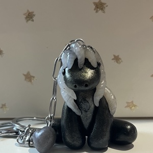 Ásvány kollekció - Obszidián lovacska - táska & tok - kulcstartó & táskadísz - kulcstartó - Meska.hu