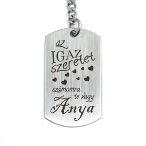 Anya igaz szeretet acél medálos kulcstartó, Táska & Tok, Kulcstartó & Táskadísz, Kulcstartó, , MESKA