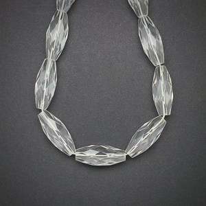 Hegyikristály fazettált hordó 11x28mm ékszerkészítő alapanyag (füzér), Kellékek & szerszámok, Ásvány alapanyag, Ásványfüzér, , MESKA