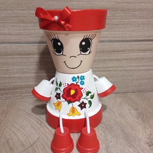 Júlia, Otthon & Életmód, Ház & Kert, Cserépbaba, Festett tárgyak, MESKA
