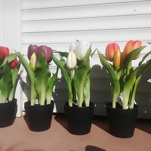 Cserepes gumi tulipán piros - otthon & lakás - dekoráció - Meska.hu