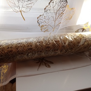 Arany csillámos lace csomagoló háló - kellékek & szerszámok - dekorációs kellékek - egyéb kellékek - Meska.hu