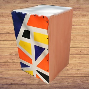 Colormix cajon dob ütős hangszer vegyes színű festett ütőlappal - Meska.hu