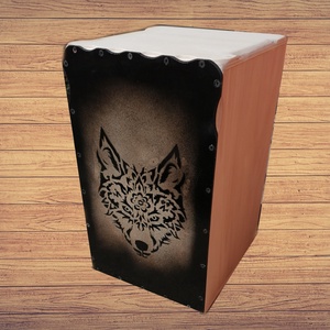 Wolf mandala cajon dob ütős hangszer farkas mintás - könyv & zene - hangszer & hangszertok - Meska.hu