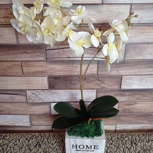 Orchidea selyemvirág fa kaspóban Home asztaldísz tavaszi dekoráció műnövény, Otthon & Lakás, Dekoráció, Virágdísz és tartó, Csokor & Virágdísz, Mindenmás, MESKA