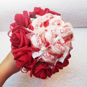 Red and White szett + AJÁNDÉK Ámor nyila fatáblával -  szappanvirág doboz és bonbon édesség csokor - otthon & életmód - dekoráció - virágdísz és tartó - virágbox, virágdoboz - Meska.hu