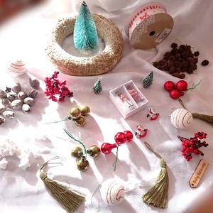 KARÁCSONYI DIY DEKOR SZETT - PIROS/FEHÉR/ZÖLD - kellékek & szerszámok - dekorációs kellékek - egyéb kellékek - Meska.hu