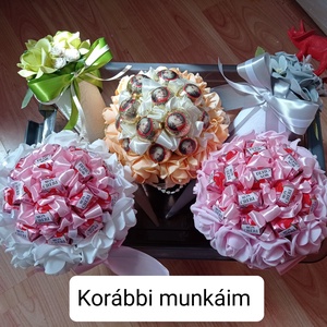 Bonbon csokrok trió csomagajánlat többféle színben kérhető ballagás szülinap anyák napja nőnap - otthon & életmód - dekoráció - virágdísz és tartó - csokor & virágdísz - Meska.hu