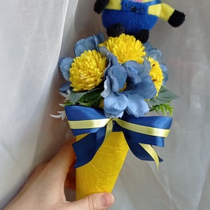 Minion ballagási csokor, Otthon & Életmód, Dekoráció, Virágdísz és tartó, Csokor & Virágdísz, Virágkötés, MESKA