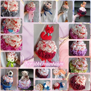 Raffaello bonbon csokor habrózsa édesség csokor többféle színben kérhető ballagás szülinap anyák napja nőnap óvónéni  - otthon & életmód - virágdekoráció - virágok - virágcsokor - Meska.hu